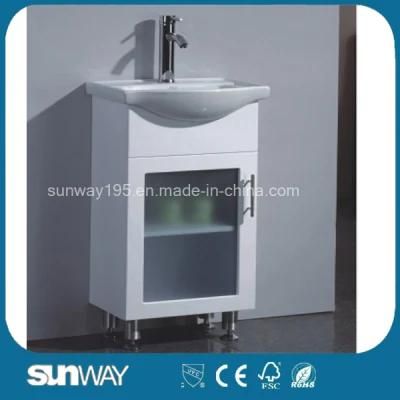 Hot Sale Europea Style Classic MDF Bathroom Vanity with Glass Door