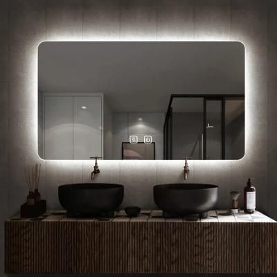 Waterproof Smart Touch Illuminated Backlit Lighted LED Bathroom Mirror China Factory