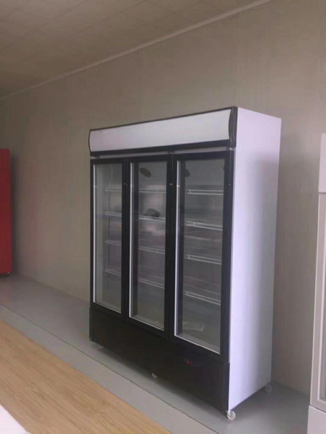 Low Price Vertical Beverge Refrigerator Single Glass Door Display Freezer Showcase Cooler