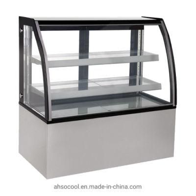 Curved Glass Cake Fridge Showcase Easy Thorough Cleaning