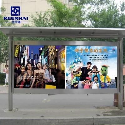 Custom Made Fashion Design Stainless Steel Bus Stop Shelter