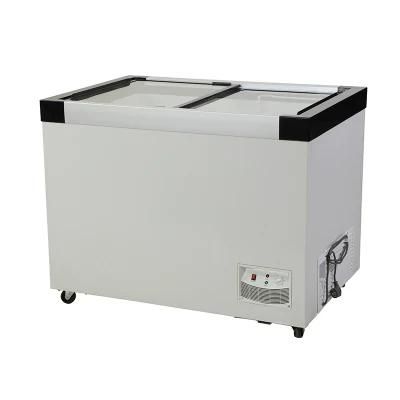 Factory Slaes CE Certificates Top Glass Door Chest Freezer for Popsicle Ice Cream Showcase Deep Freezer