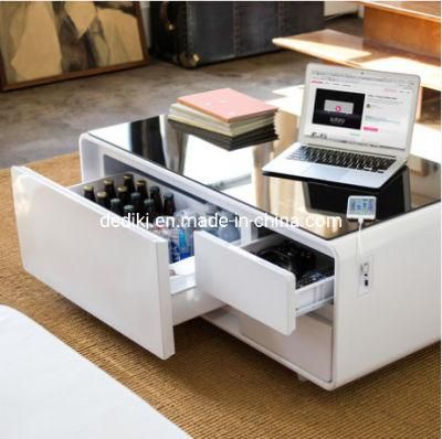 Dedi Smart Side Table Furniture with Bluetooth Speaker Fridge Wireless Charging