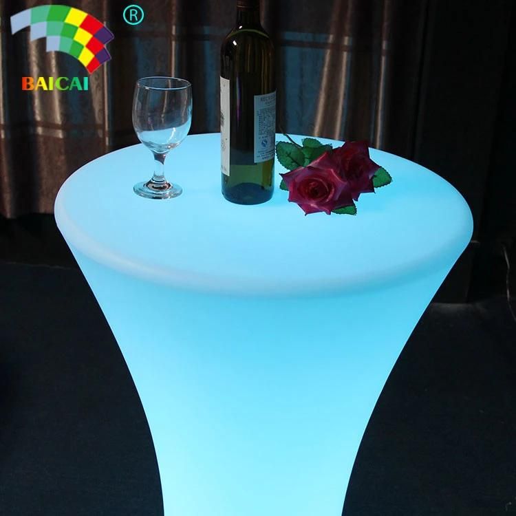 LED Furniture Indoor Outdoor Glowing LED Tall Bar Table