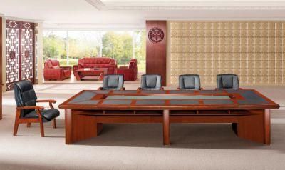 Boat Shape Confernec Table with Glass Office Meeting Table (C-22242)
