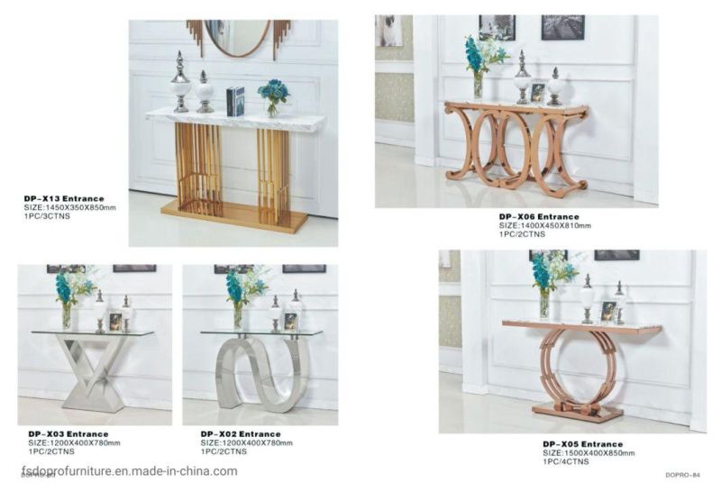 Classic Minimalist Design Style Glass Console Table