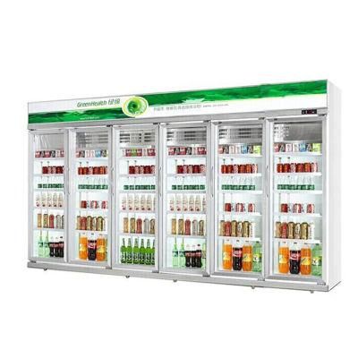2020 Hot Sale Commercial Transparent 3 Glass Door Refrigerator Display Soft Cold Drink Fridge Showcase for Sale