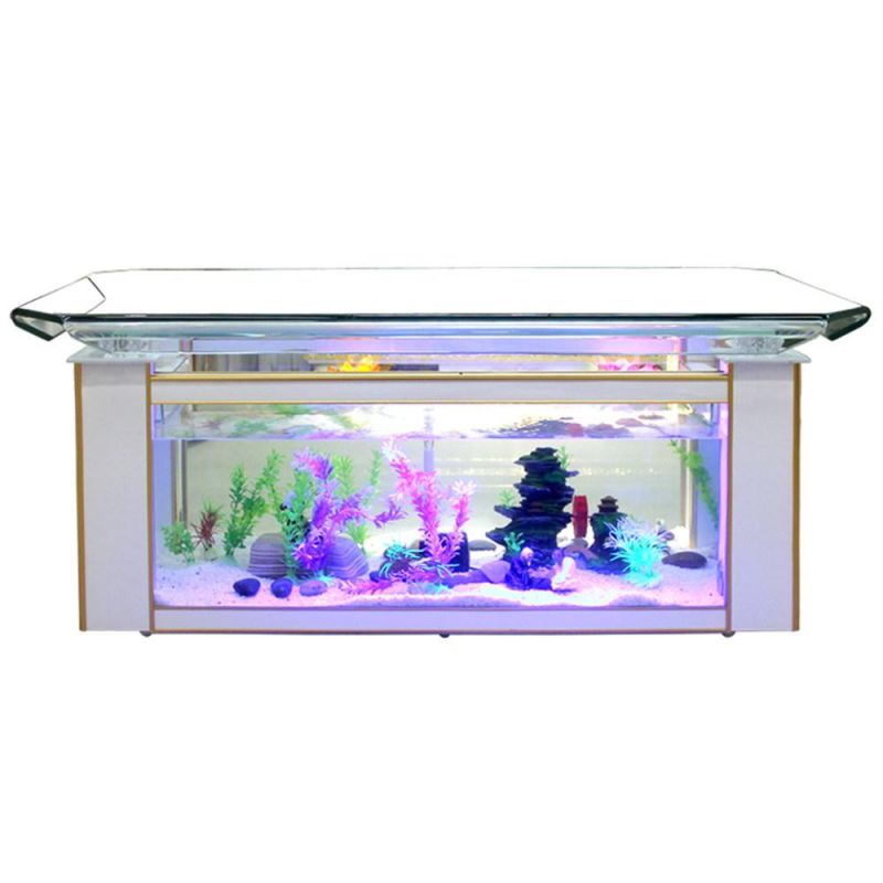 Home Furniture Luxury High Glass Acrylic Aquarium Dinner Table