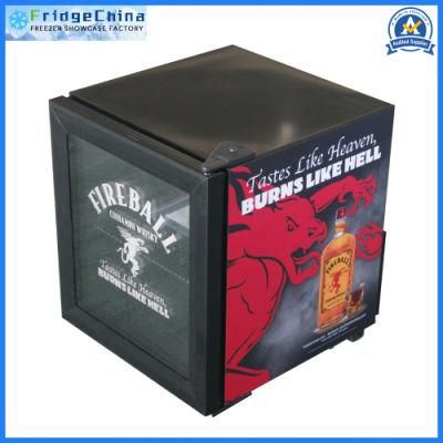 Mini Glass Door Refrigerator for Beverage Showcase