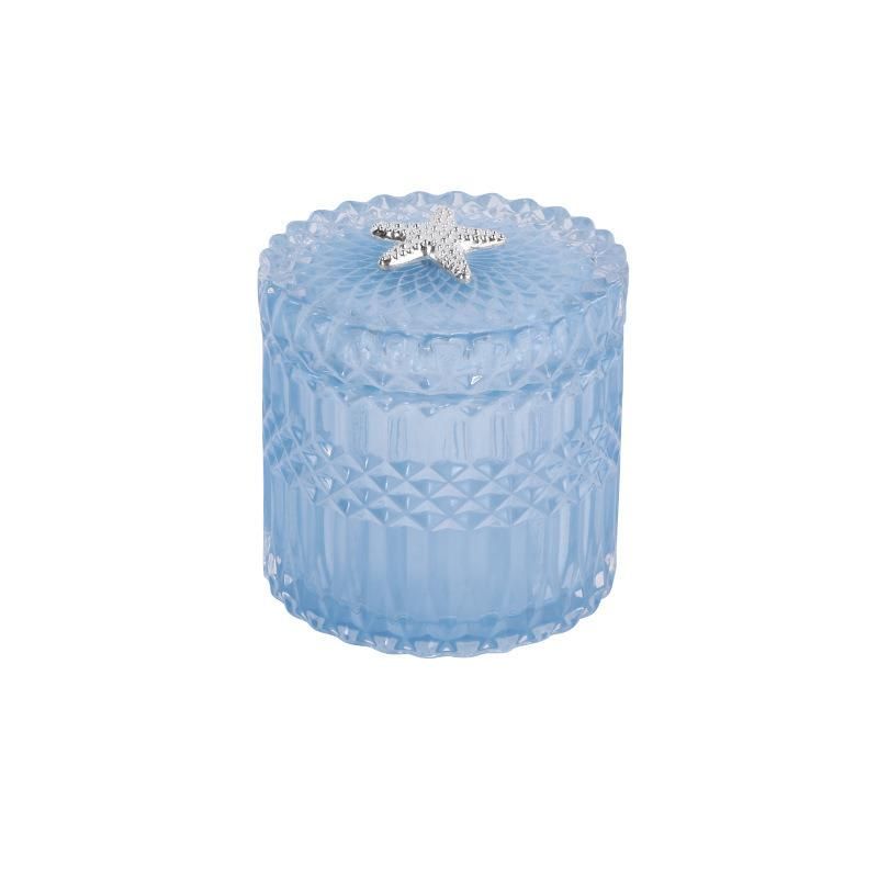 Nordic Relief Ocean Breeze Jewelry Jar Table Top Containing Glass Candy Jar Aromatherapy Candle Jar Home Decor Candlestick