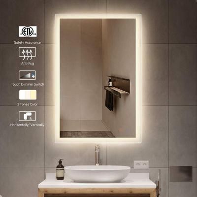 Modern Design Bathroom Decor LED Vanity Makeup Illuminated Lighting Mirror