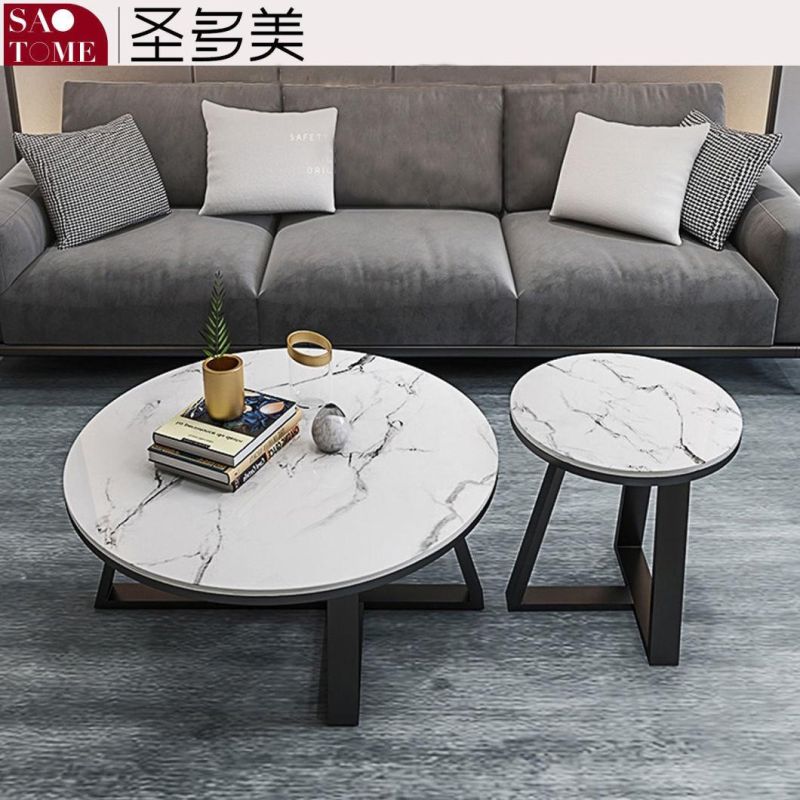 Modern Minimalist Living Room Furniture Marble Round Coffee Table