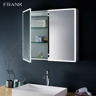 2 Doors Bathroom Mirror Medicine Cabinet with Large Capacity