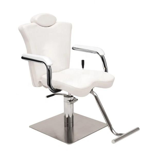 Hl-1136 Salon Barber Chair for Man or Woman with Stainless Steel Armrest and Aluminum Pedal