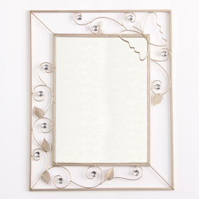 Otel Project Sun Shaped Decorative Metal Wall Mirror with Glass Tile