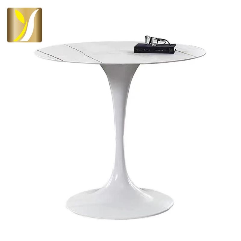 Nordic Simple White Wrought Iron Side Small Coffee Table Round Table Side Table
