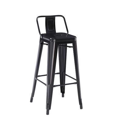 High Bar Stool with Back/Cheap Metal Bar Chair/Vintage Bar Stools for Cafe Bar