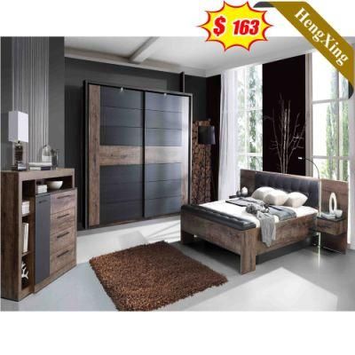 Wooden Minimalist Creative Log Color Good Price Home Furniture Bedroom Set