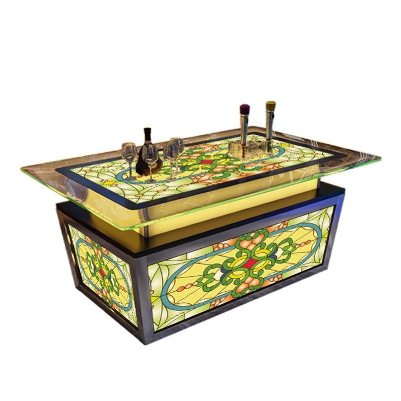 Exclusive Night Club Table for Bar and Pub Display Furniture with High-End Decor KTV Glass Coffee Table