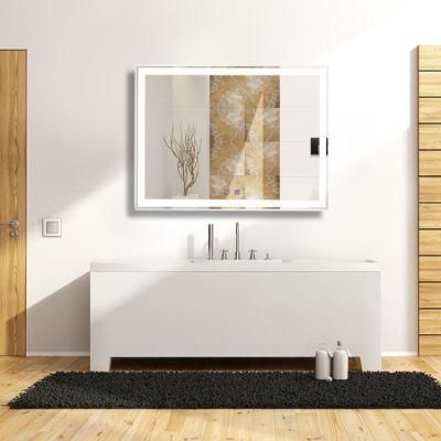 Hotel Light up Rectangular Illuminated LED Wall Mirror for Bathroom