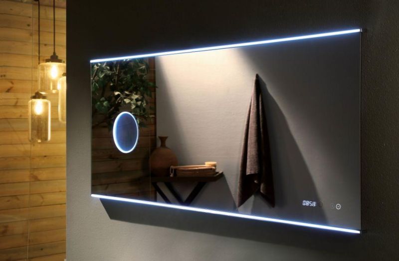 LED Lighted Bathroom Makeup Mirror with Magnifier
