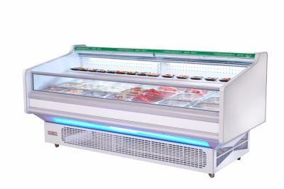 Commercial Fresh Meat Open Display Showcase for Supermarket with Air Curtain