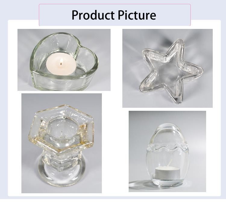 Customized 5-Point Star Glass Candle Holder for Wedding