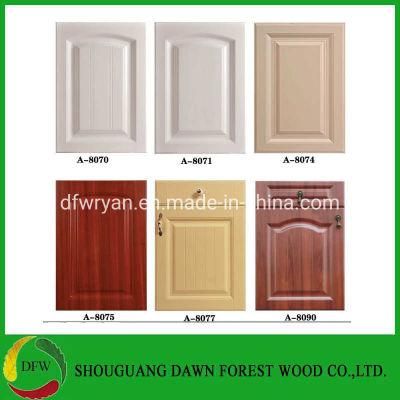 Wooden MDF Core Door Faced PVC Used for Kitchen Cabinet