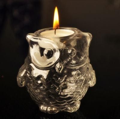 Customized Crystal Decoration Animal Owl Candleholder