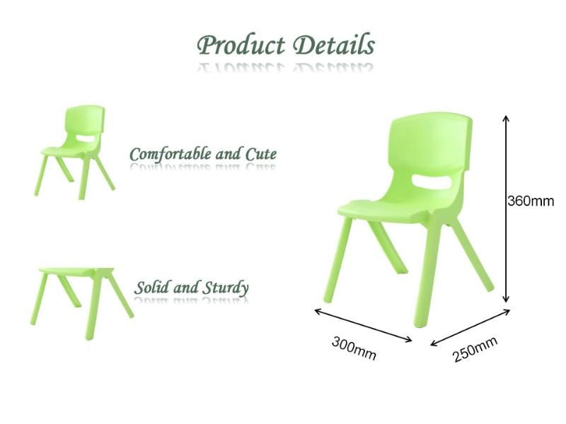 Wholesale Home Furniture Thickened Plastic Kindergarten Bench Frosted Backrest Dining Chair for Kids