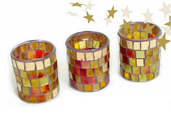 Candle Holder Candle Holders Color Glass Mosaic with Handmade Candle Holders for Wedding Dinner Hom