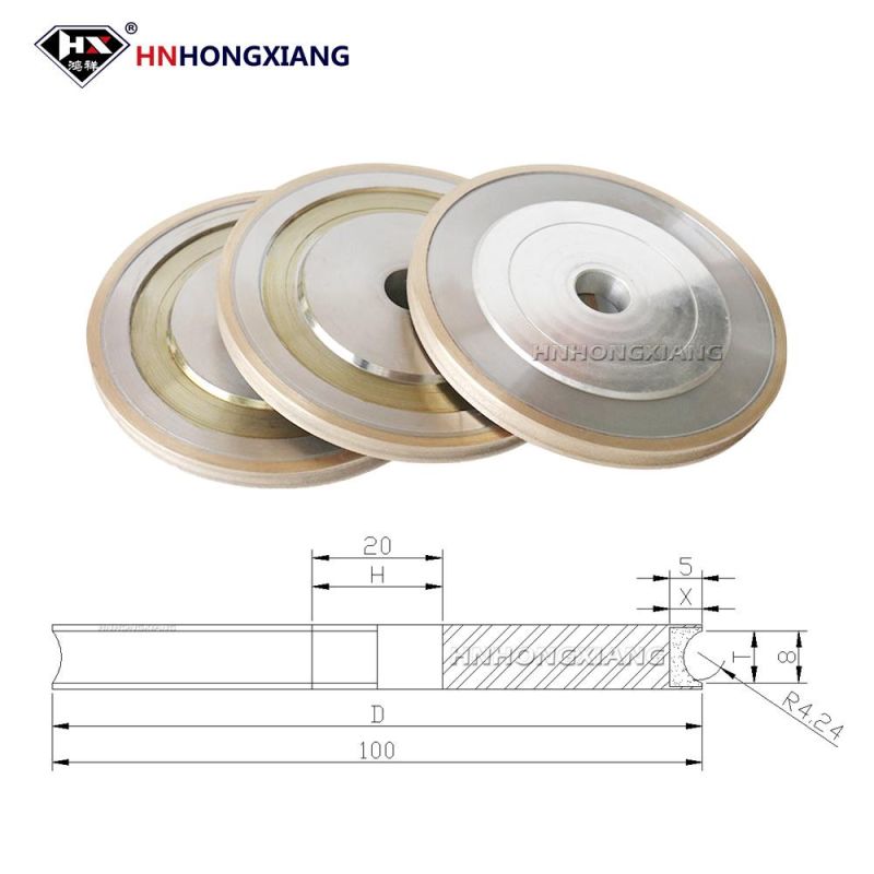 Metal Bond Glass Grinding Round Edge Wheel PE Wheel