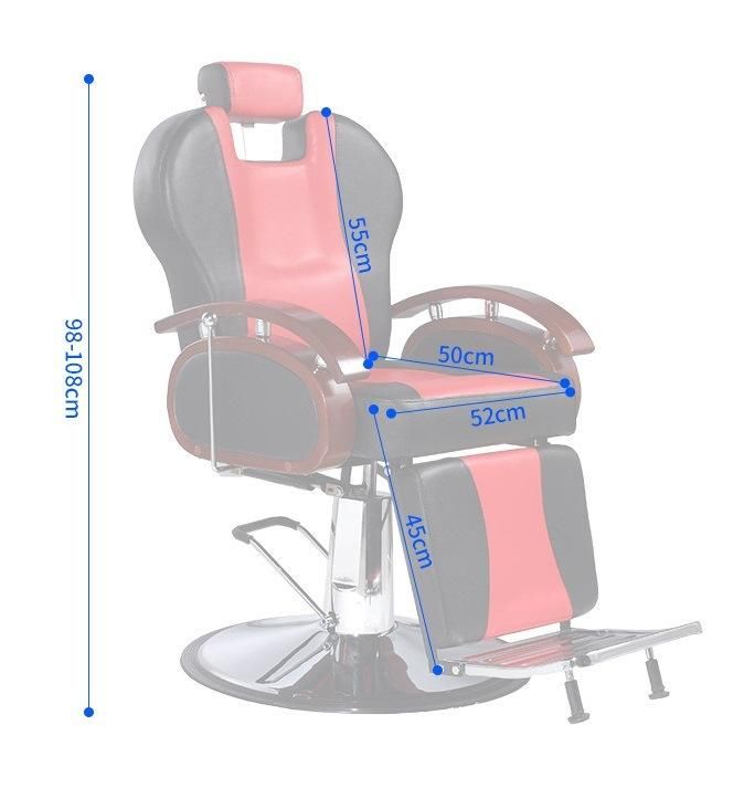 Hl-9210A 2021 Salon Barber Chair for Man or Woman with Stainless Steel Armrest and Aluminum Pedal