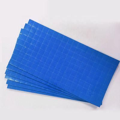 Blue Non-Adhesive EVA Rubber Foam Pads 25*25*5+1.5mm for Glass Shipping on Rolls Paper Liner