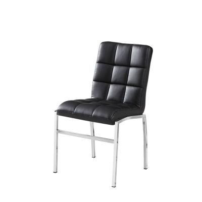 Modern Home Outdoor Restaurant Furniture PU Leather Dining Room Chair with Stainless Legs