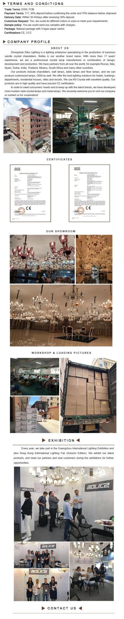 European Style Luxury Restaurant /Living Room Home Home Interior Decoration Design Crystal Light Factory Supply Clear Crystal Chandelier