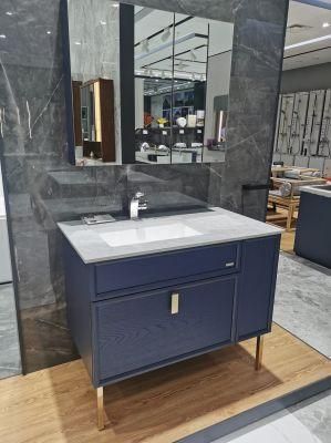 Pengbo Linen Design Oak Bathroom Vanity Mirror Cabinet Bathroom Vanity with Sink