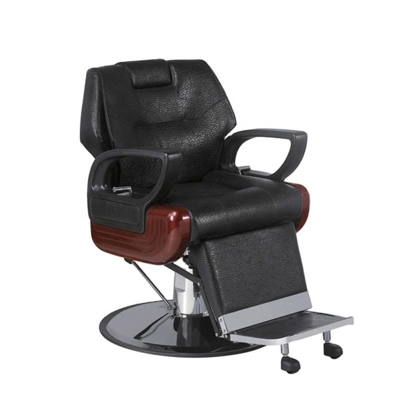 Hl- 6085 Salon Barber Chair for Man or Woman with Stainless Steel Armrest and Aluminum Pedal