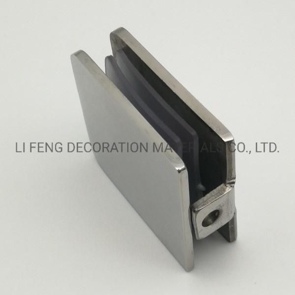 SUS304 0° Square Glass Fixed Clip/Shower Room Door Partition Corner Joint