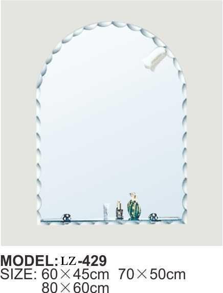 Popular Lead Free Bath Mirror with Light and Shelf Decorative Mirror