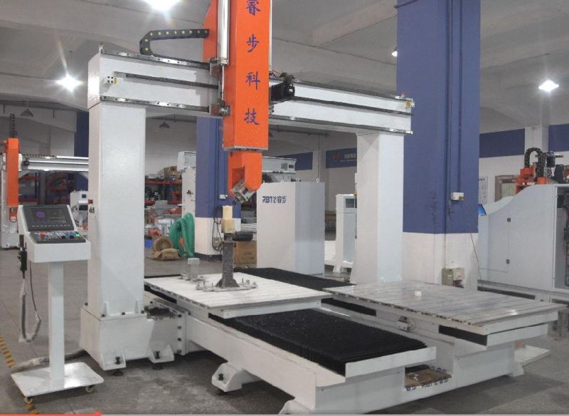 Rbt High Rigidity Six 6 Axis Multi Axis CNC Router for Rubber, Carbon Fiber, Resin, Glass Steel Engraving Punching Trimming and Cutting