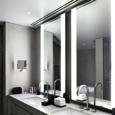 New Style Five Start Hotel Shelving Bathroom LED Mirrors with Magnifying Glass