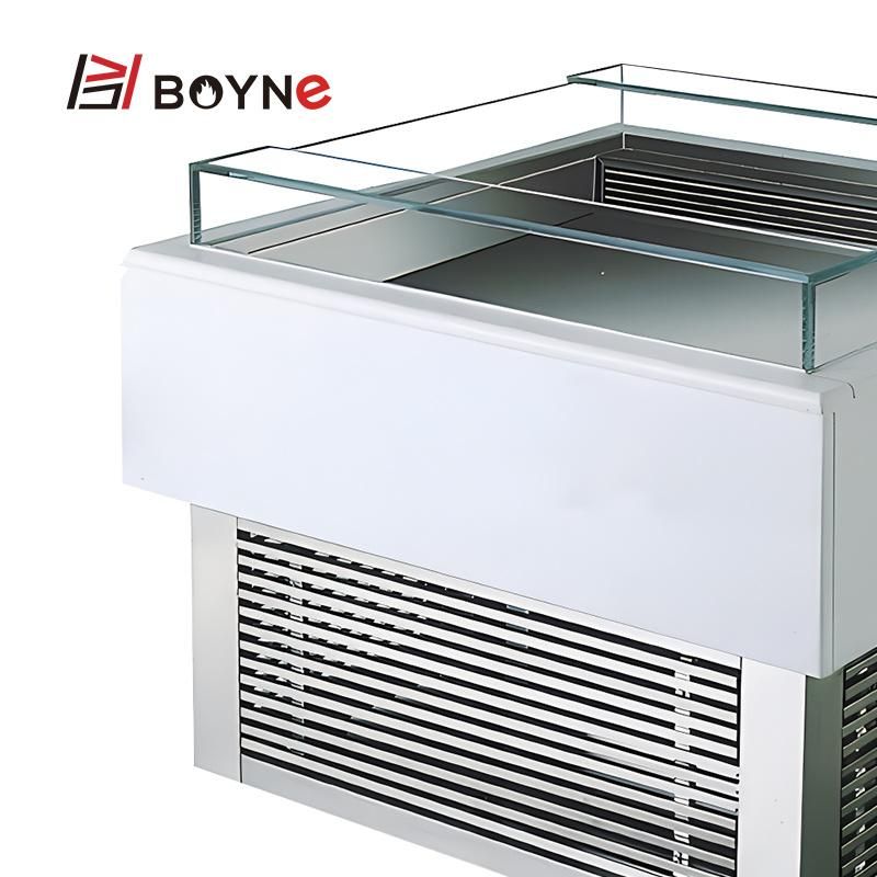 Commercial Bakery Shop Double Side Opened Cake Chiller Display Showcase Refrigeration