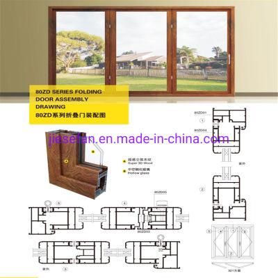 Factory Price Manufacturer Supplier Extruded Aluminum Folding Doors