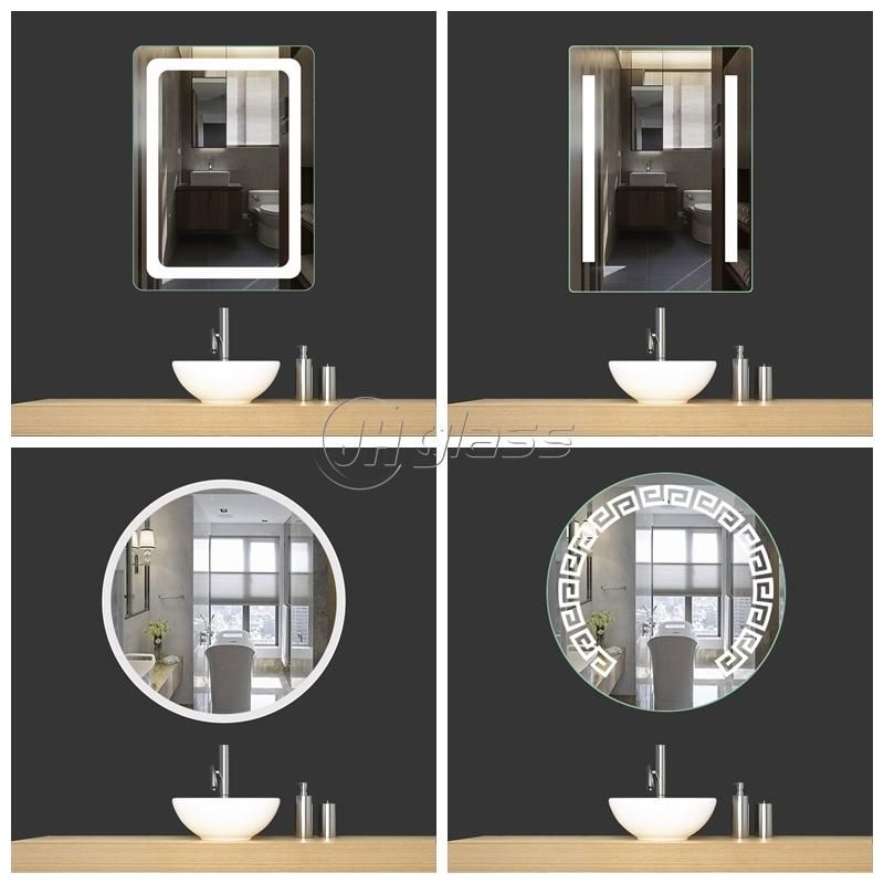 Wall-Mounted Mirror Round Hanging Mirror Metal Framed Wall Mirror for Bathroom/Washroom/Bedroom