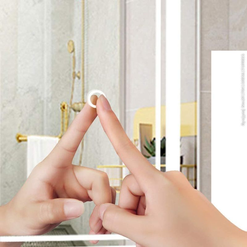 Factory Manufacture LED Vanity Mirror Backlit Mirror Wall Mount Frameless Mirror Anti-Fog with Touch Switch for Bathroom Decoration