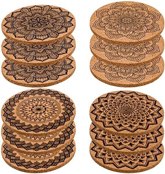 Health Wood Blank Cork Drink Coasters