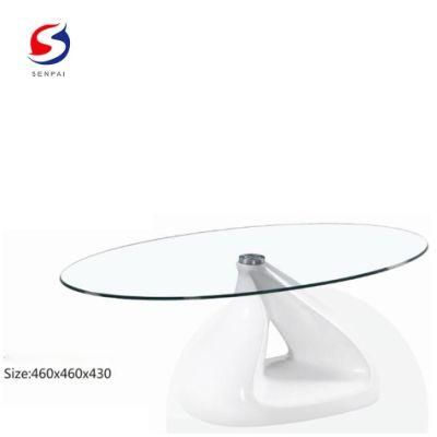 Fashion Modern Design Dining Desk TV Side Living Room Steel Glass Top Coffee Table