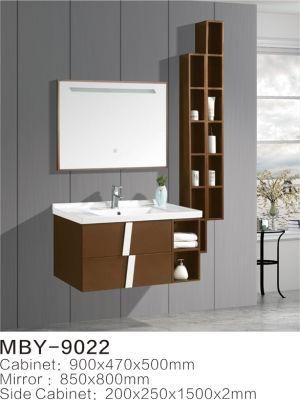 PVC Material and Ceramic Basin Bathroom Cabinet with Drawers