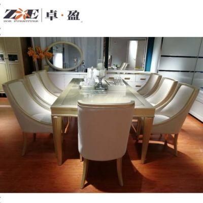 Modern Wooden Home Furniture Restaurant General Use Apartment Project Long Dinner Table Set Dining Room Furniture